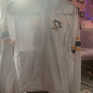 Pittsburgh Penguins Womens Track Jacket GIII Carl Banks Bling sz L 🐧🏒❤️